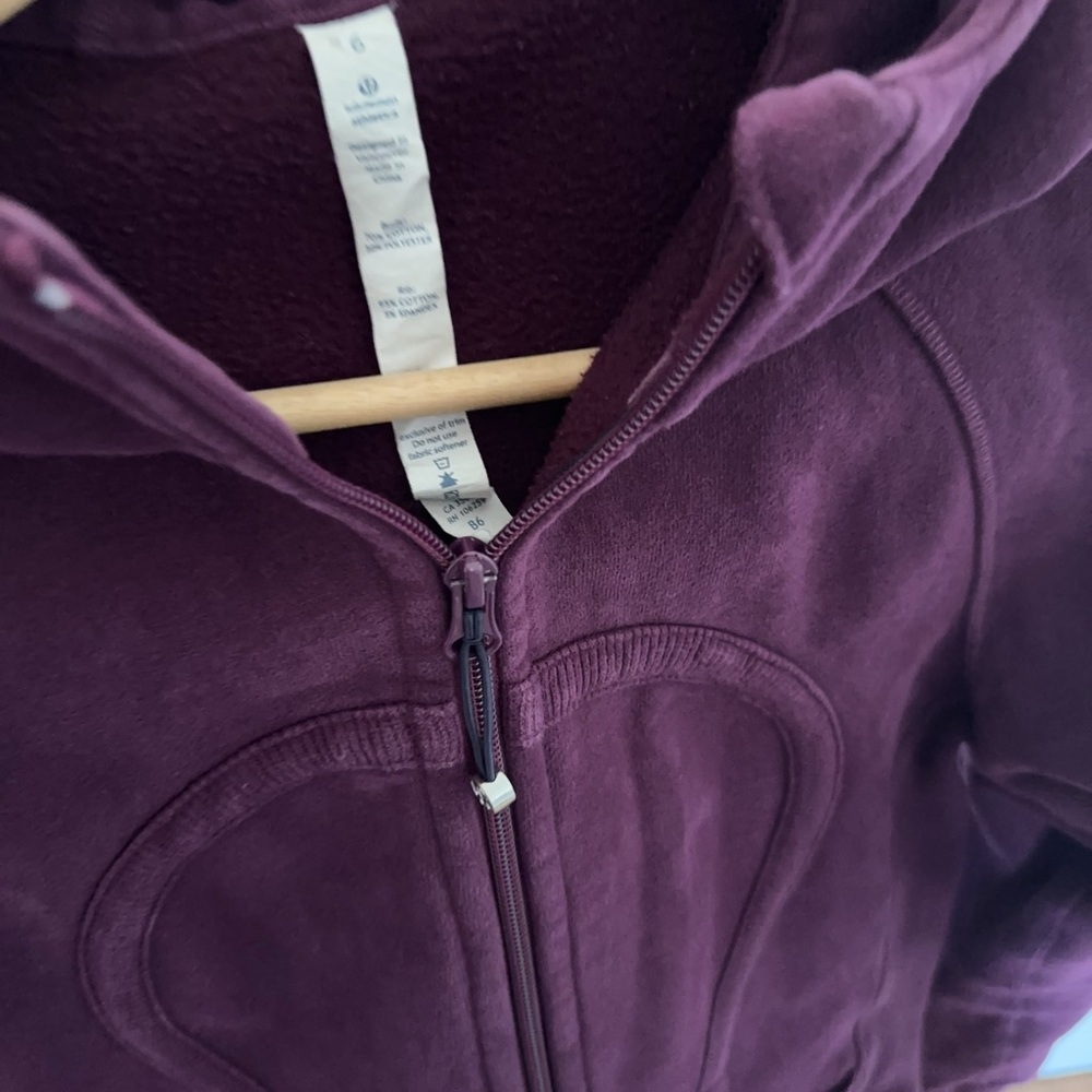 Purple Lululemon Scuba Stretch Lined Hood Zip-Up Hoodie Size 6 - Picture 4 of 8